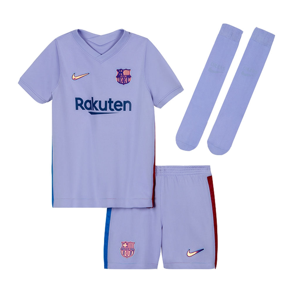 2021-2022 Barcelona Away Mini Kit (Kids)_0