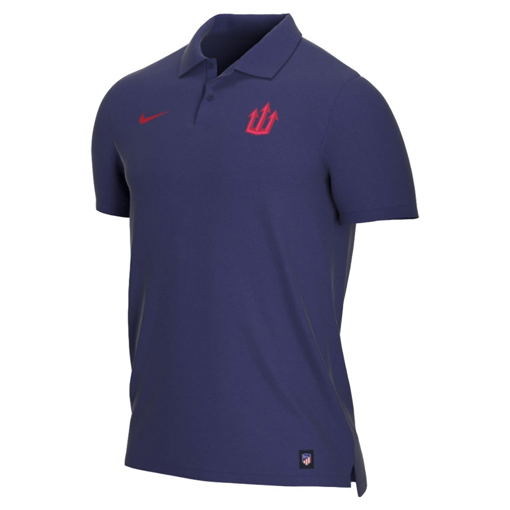 2021-2022 Atletico Madrid Slim Polo Shirt (Navy)_0