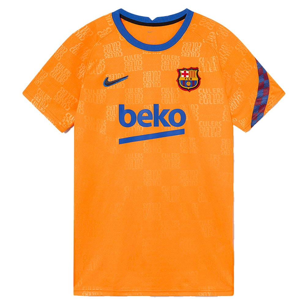 2021-2022 Barcelona Pre-Match Jersey (Orange)_0