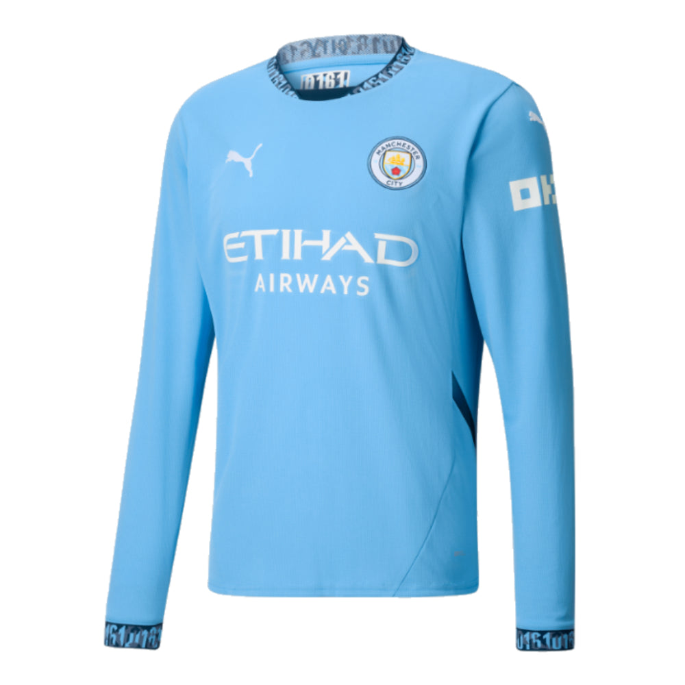 2024-2025 Man City Home Long Sleeve Shirt_0