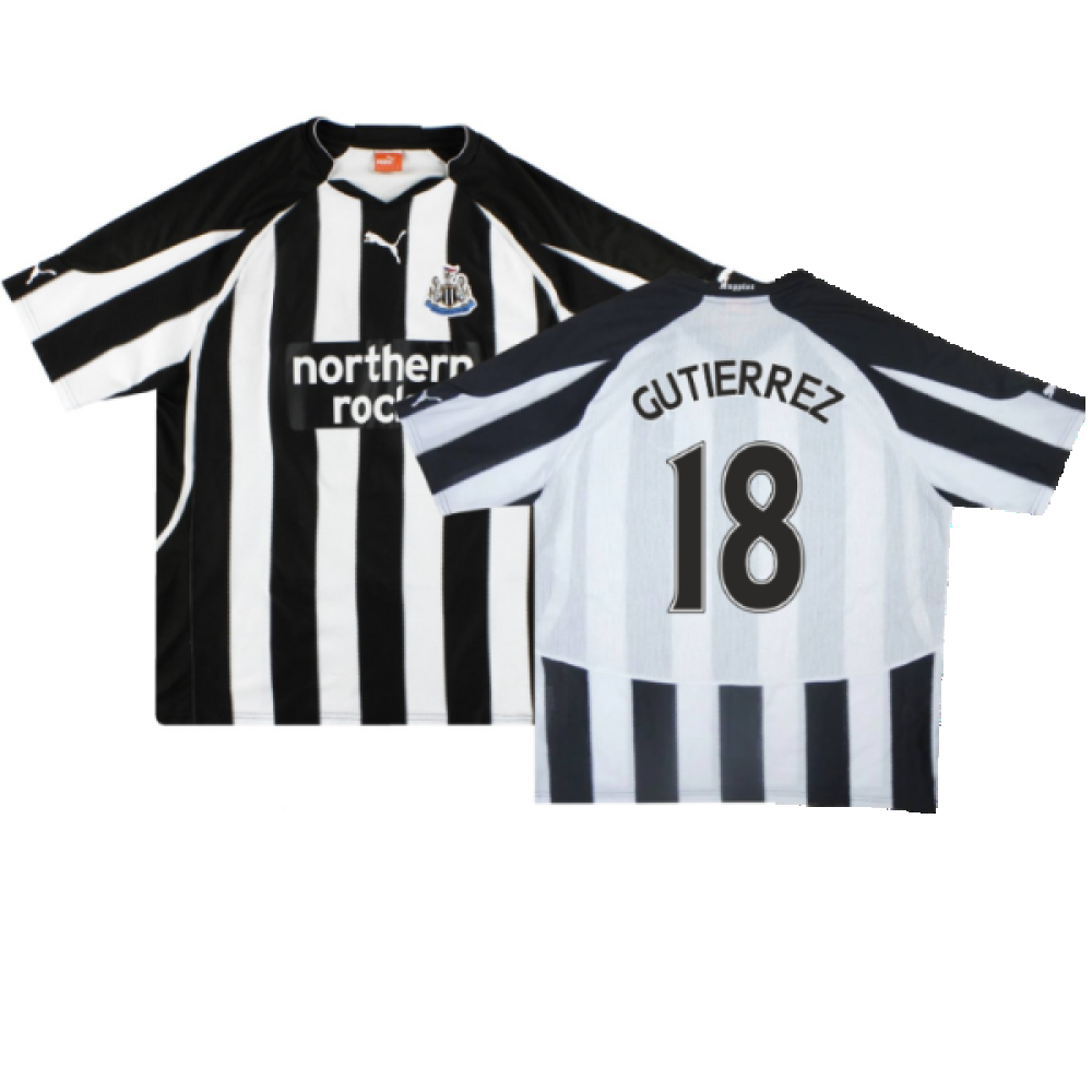 2010-2011 Newcastle Home Shirt (M) (Excellent) (Gutierrez 18)_0