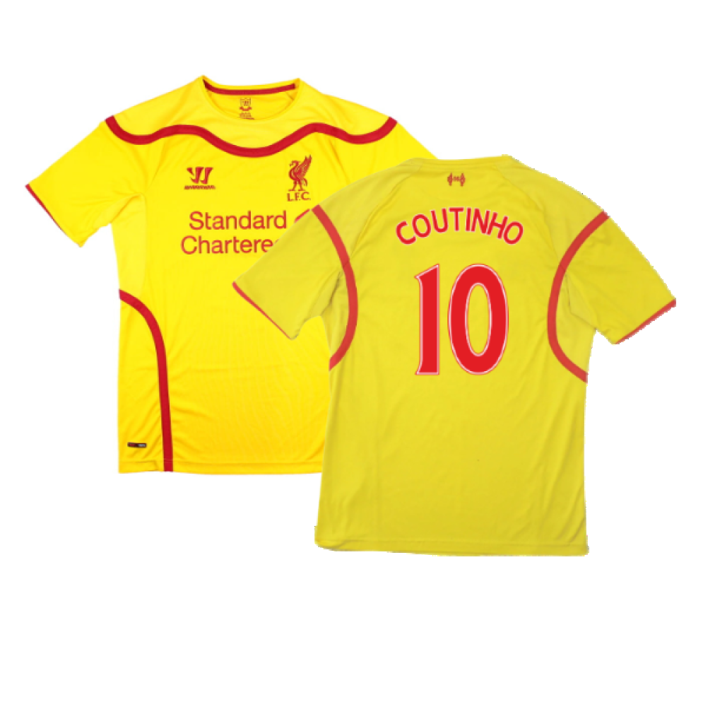 Liverpool 2014-15 Away Shirt (Excellent) (COUTINHO 10)_0