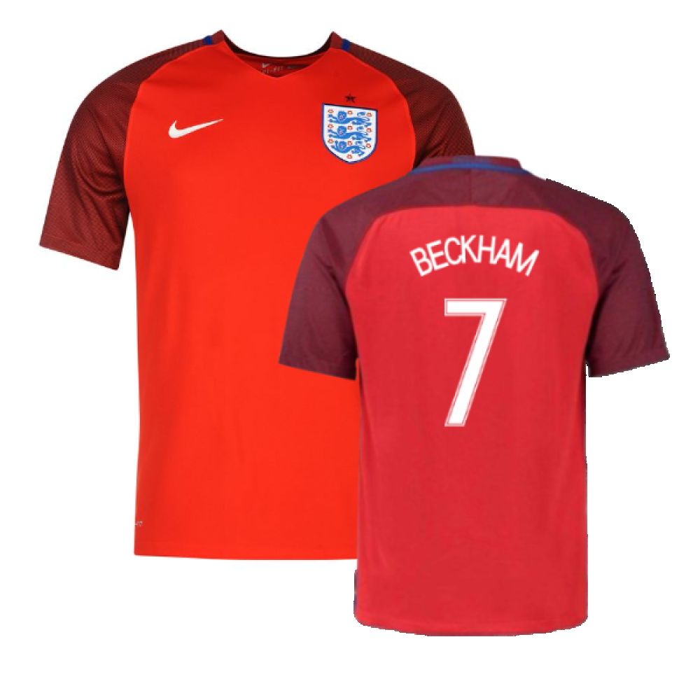 England 2016-17 Away Football Shirt (XL.Boys) (Excellent) (Beckham 7)_0