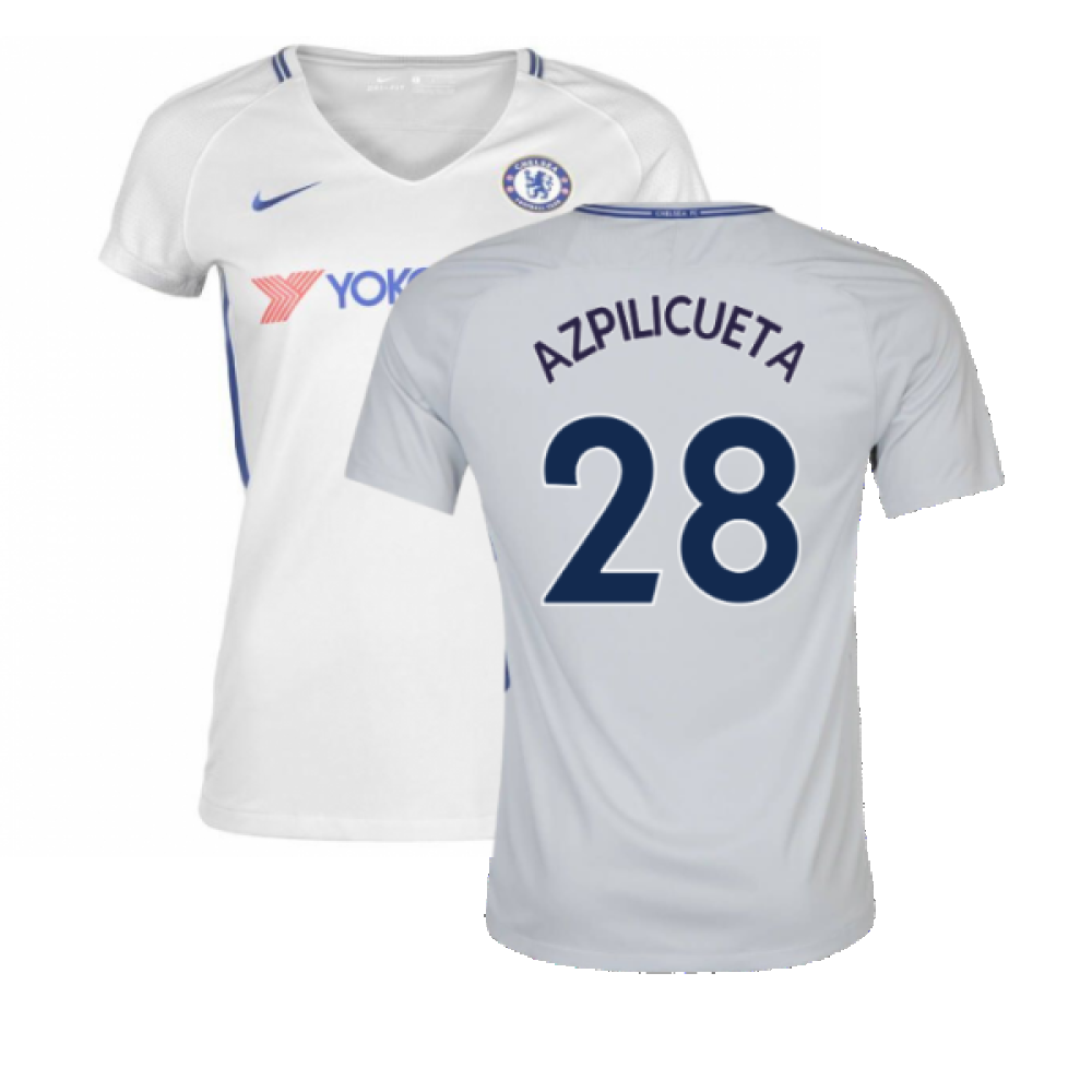 2017-2018 Chelsea Away Nike Ladies Shirt (Womens L) (Mint) (Azpilicueta 28)_0