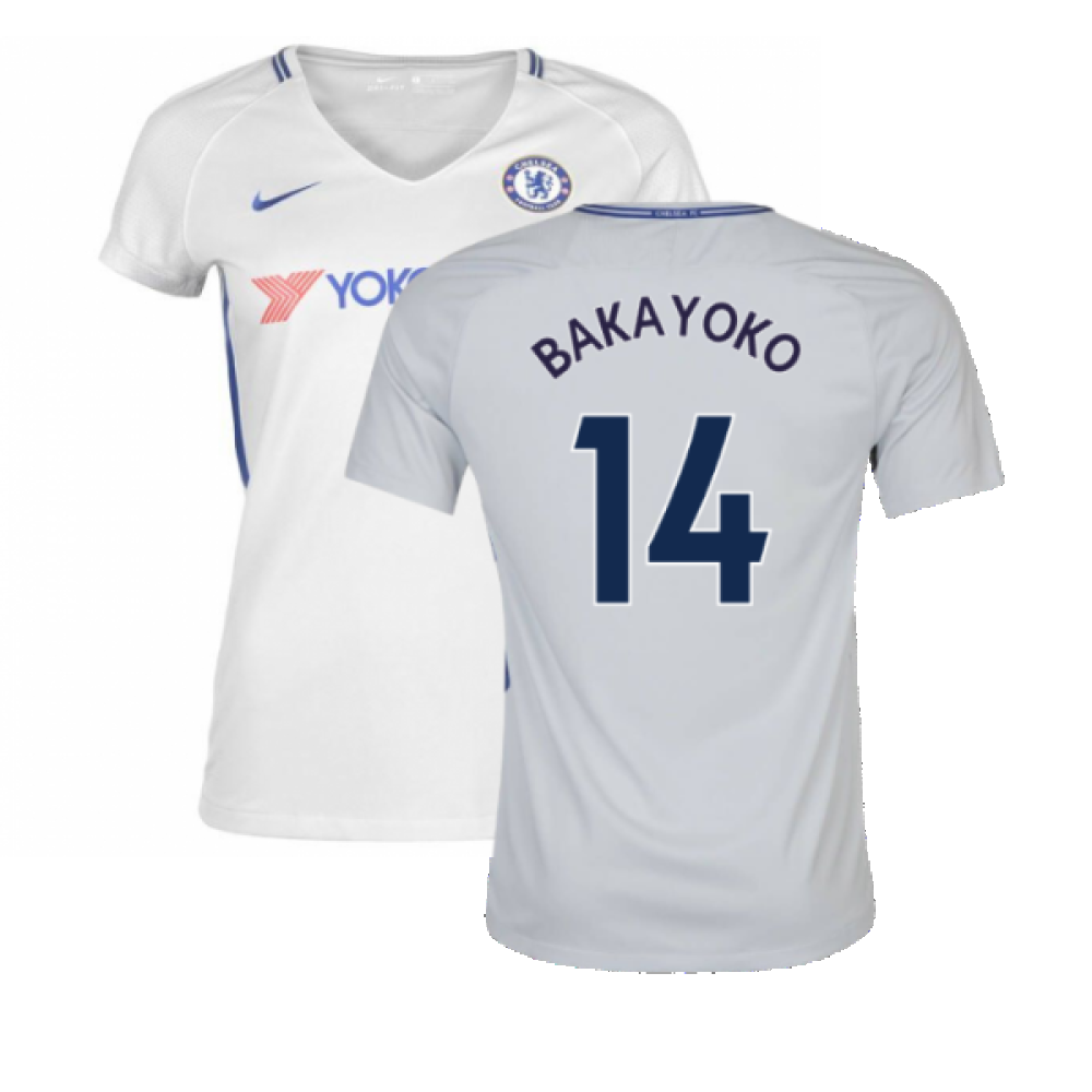 2017-2018 Chelsea Away Nike Ladies Shirt (Womens L) (Mint) (Bakayoko 14)_0