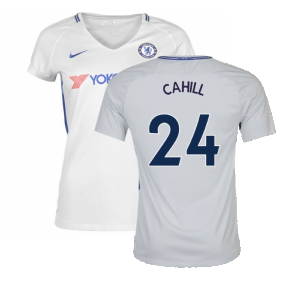 2017-2018 Chelsea Away Nike Ladies Shirt (Womens L) (Mint) (Cahill 24)_0