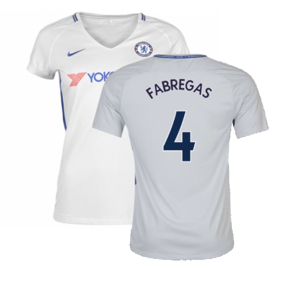 2017-2018 Chelsea Away Nike Ladies Shirt (Womens L) (Mint) (Fabregas 4)_0