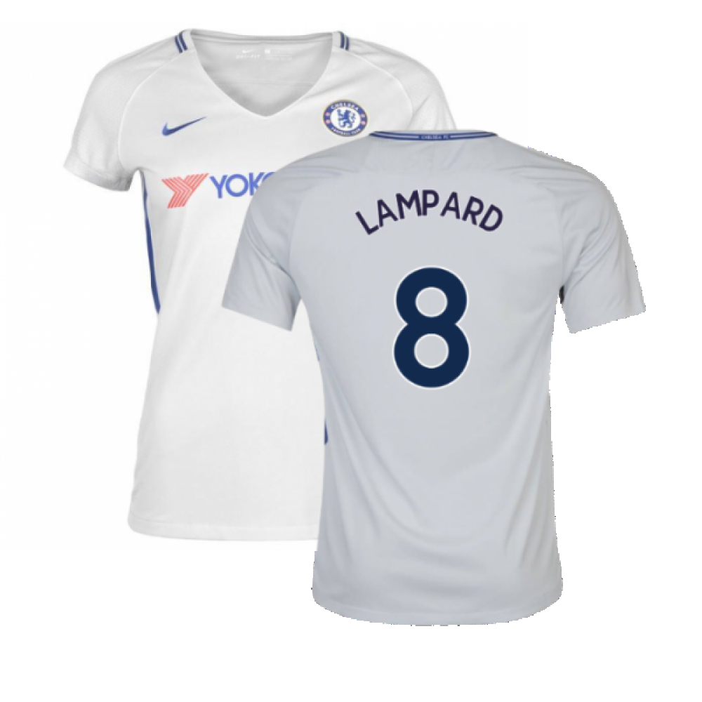 2017-2018 Chelsea Away Nike Ladies Shirt (Womens L) (Mint) (Lampard 8)_0