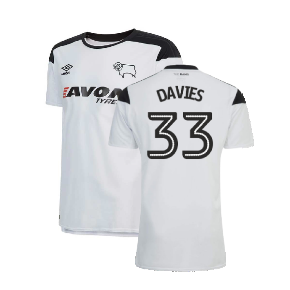 2017-2018 Derby County Home Football Shirt (XL) (Good) (Davies 33)_0