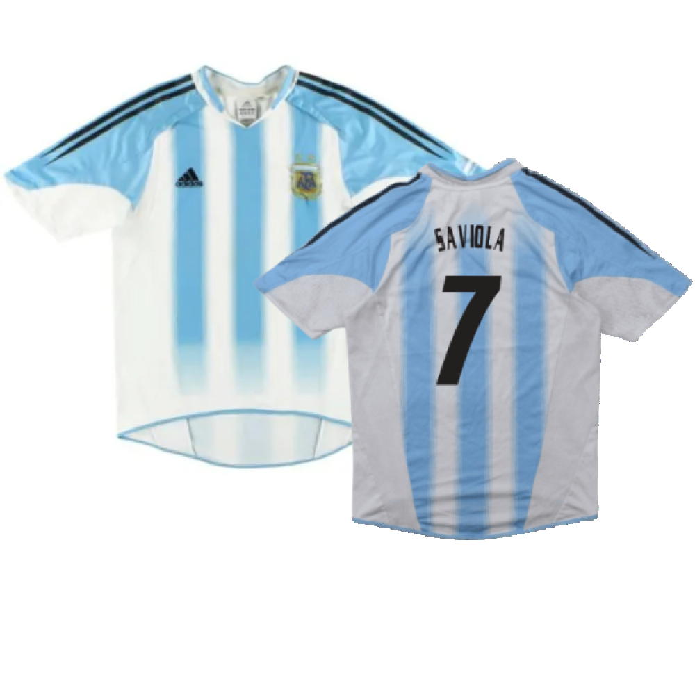 Argentina 2004-06 Home Shirt (S) (Good) (Saviola 7)_0