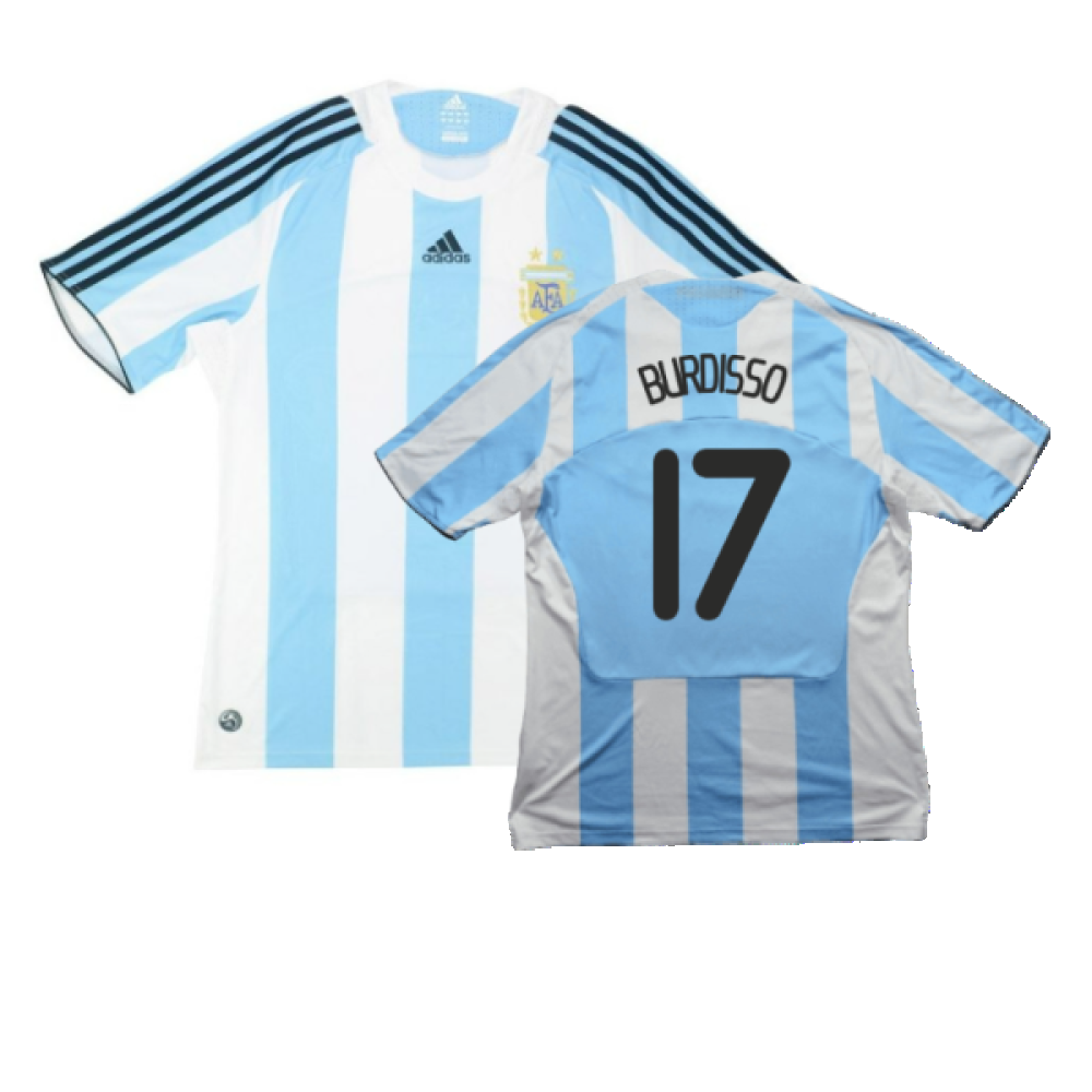 Argentina 2008-09 Home Shirt (L) (Good) (Burdisso 17)_0
