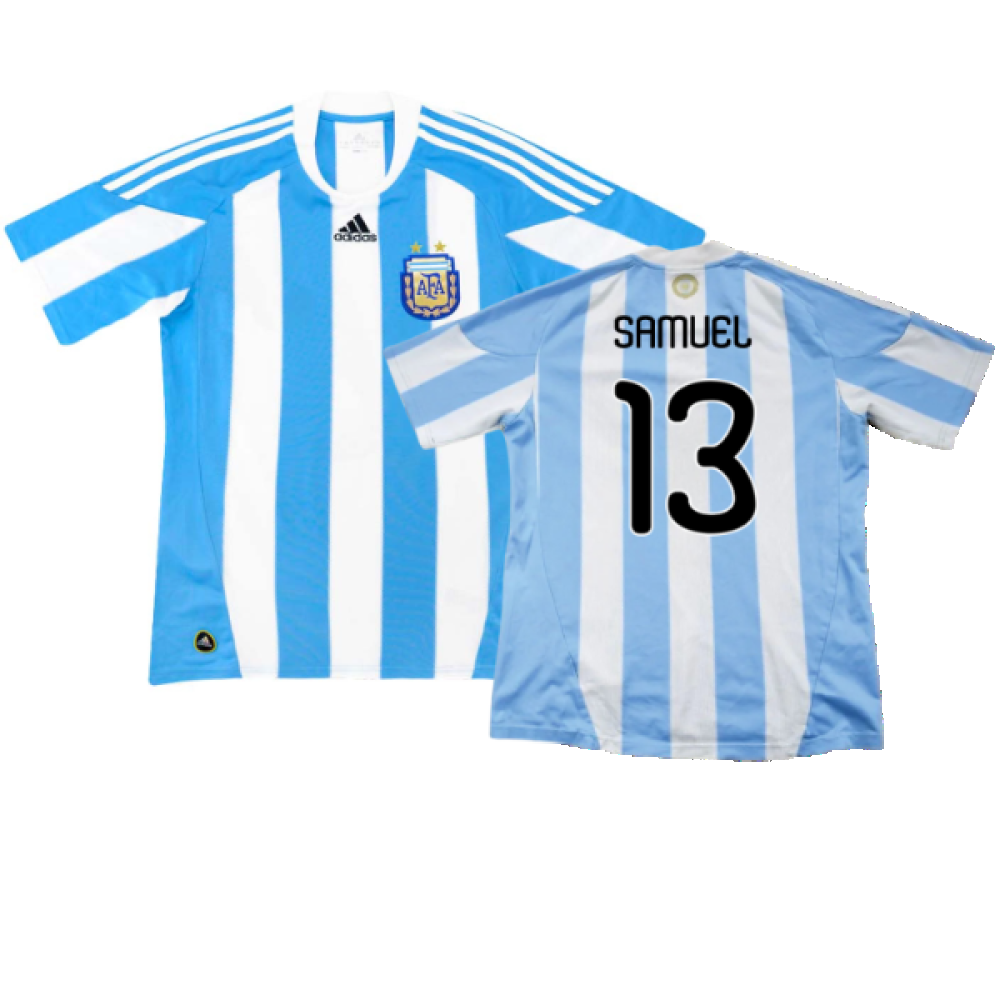 Argentina 2010-11 Home (L) (Excellent) (Samuel 13)_0