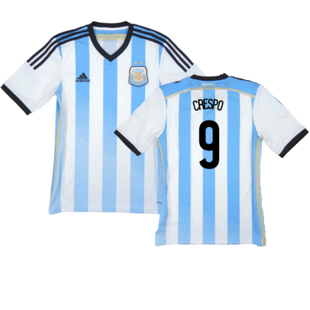 Argentina 2014-15 Home Shirt (XL) (Very Good) (Crespo 9)_0