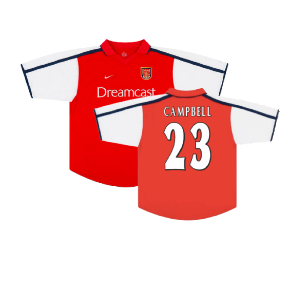 Arsenal 2000-02 Home Shirt (S) (Very Good) (Campbell 23)_0