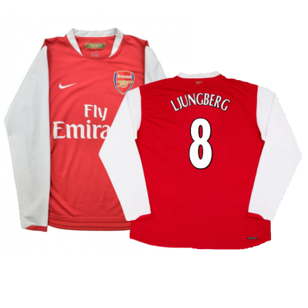 Arsenal 2006-07 Long Sleeve Home Shirt (XXL) (Excellent) (Ljungberg 8)_0