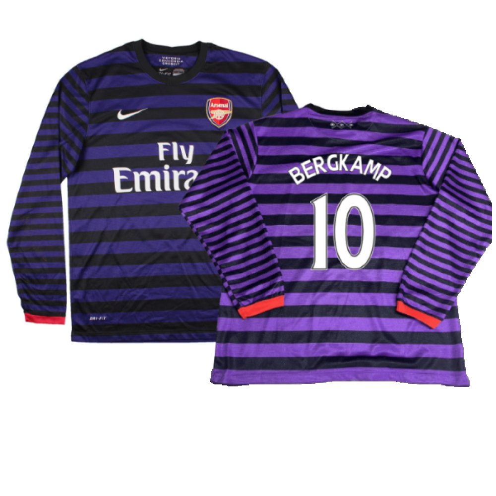 Arsenal 2012-13 Away Long Sleeve Shirt (M) (Good) (Bergkamp 10)_0