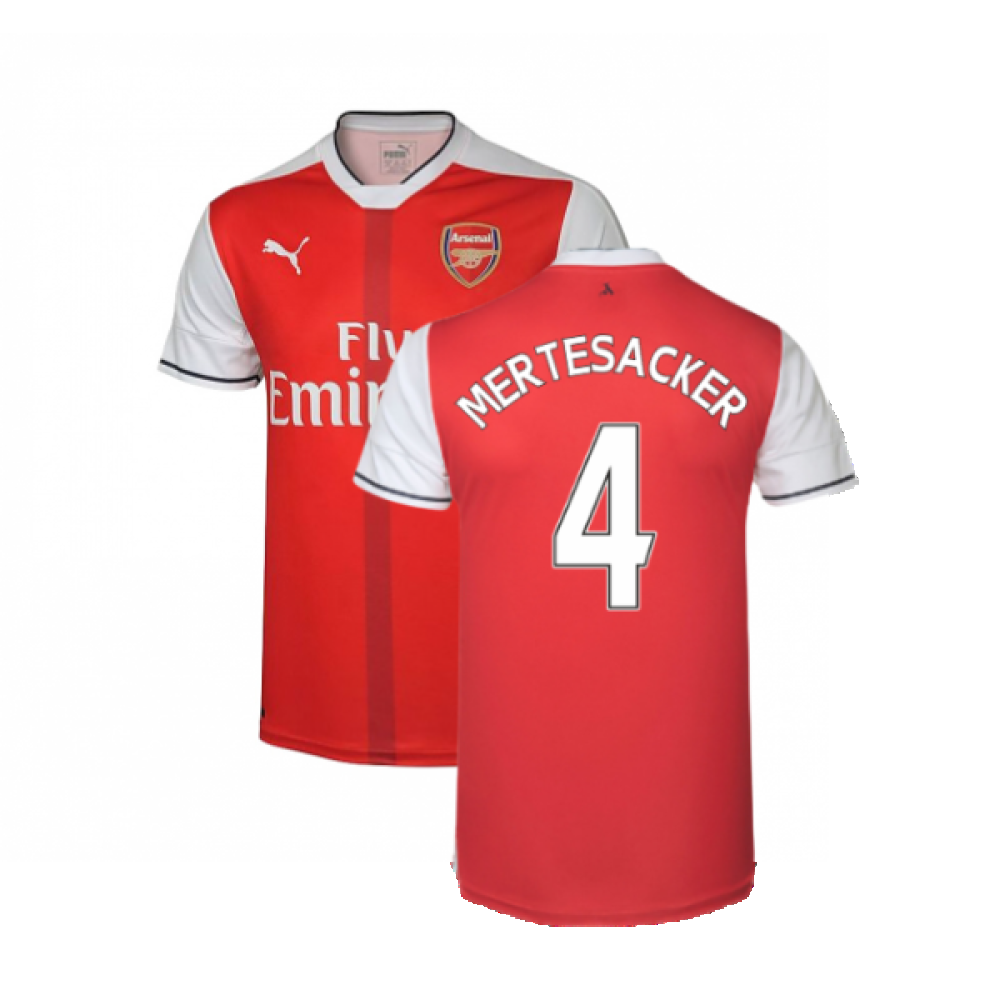 Arsenal 2016-17 Home Shirt (XL) (Excellent) (Mertesacker 4)_0