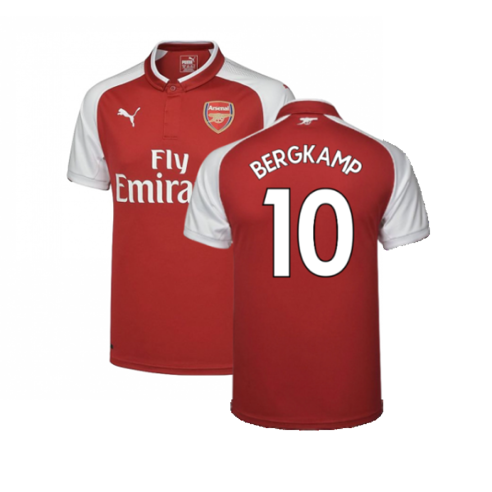 Arsenal 2017-18 Home Shirt (Very Good) (Bergkamp 10)_0