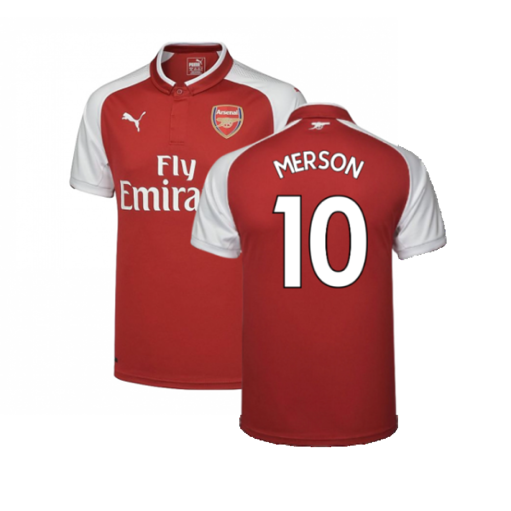 Arsenal 2017-18 Home Shirt (S) (Mint) (Merson 10)_0