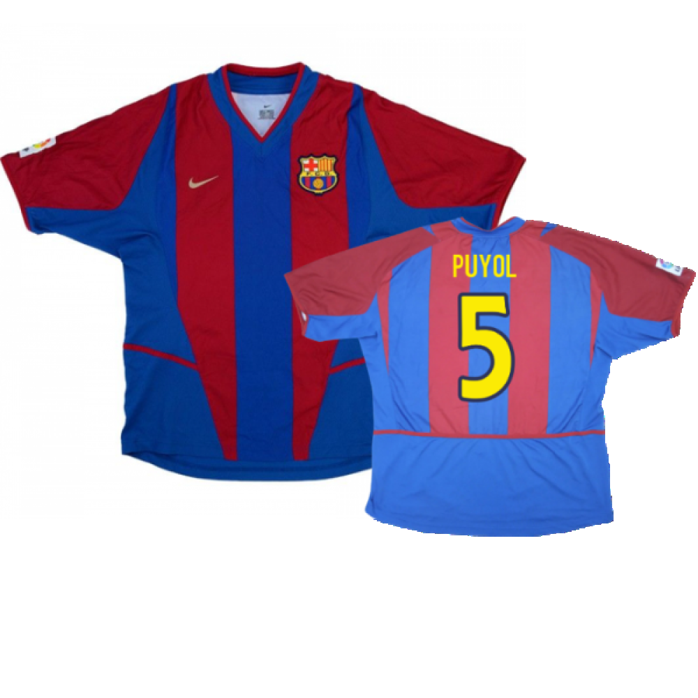 Barcelona 2002-2003 Home Shirt (XL Boys) (Good) (Puyol 5)_0