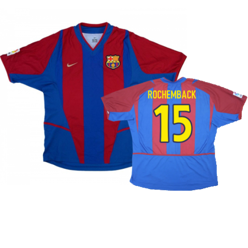 Barcelona 2002-2003 Home Shirt (XL Boys) (Good) (Rochemback 15)_0