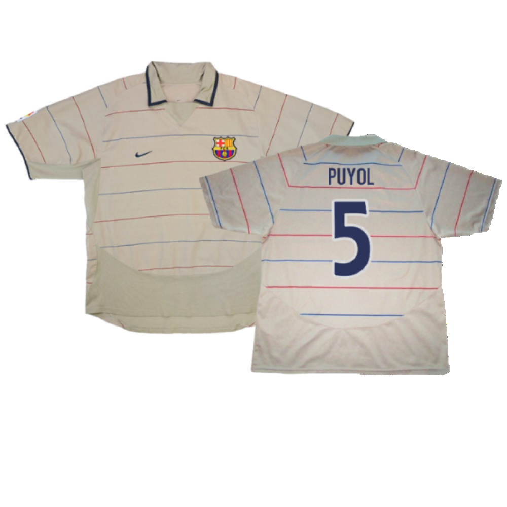 Barcelona 2003-04 Away Shirt (L) (Very Good) (Puyol 5)_0