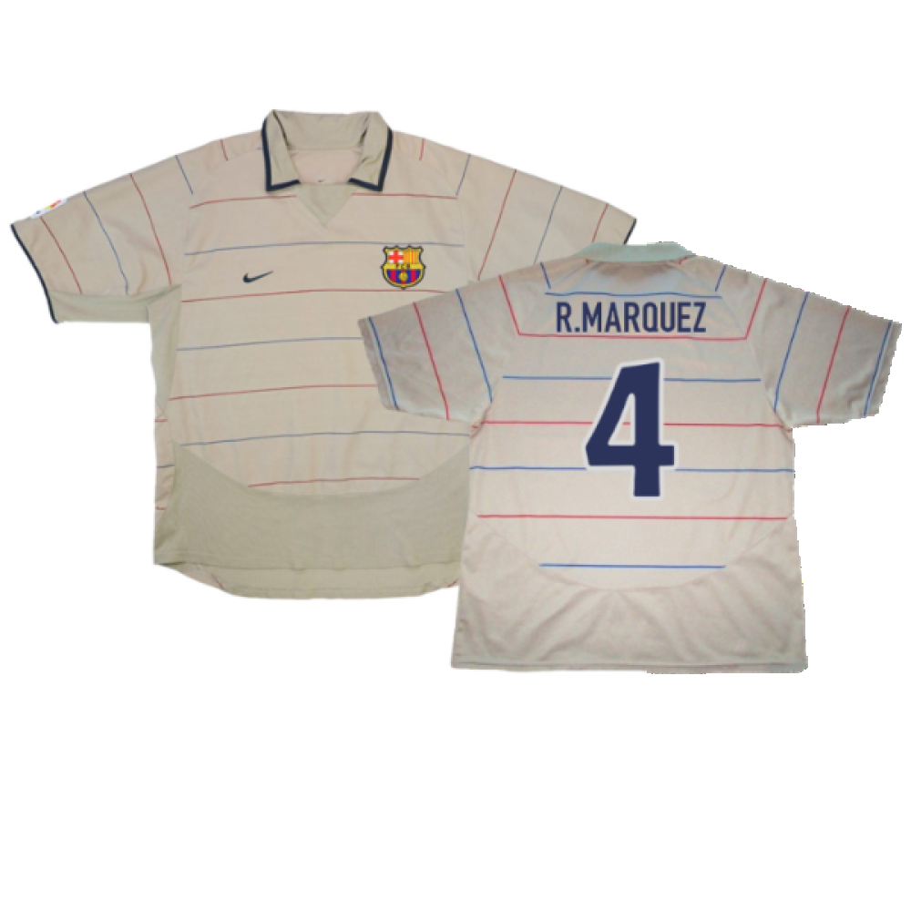 Barcelona 2003-04 Away Shirt (L) (Very Good) (R.Marquez 4)_0