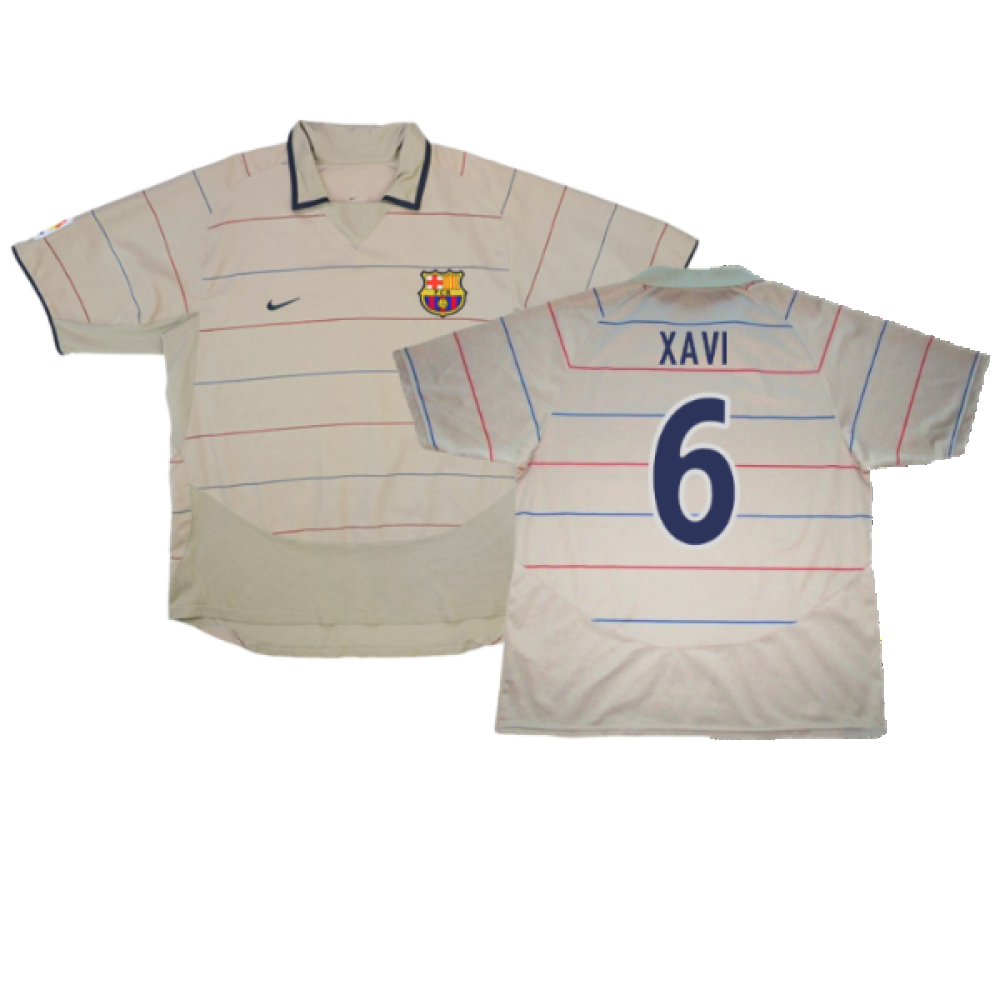 Barcelona 2003-04 Away Shirt (L) (Very Good) (Xavi 6)_0