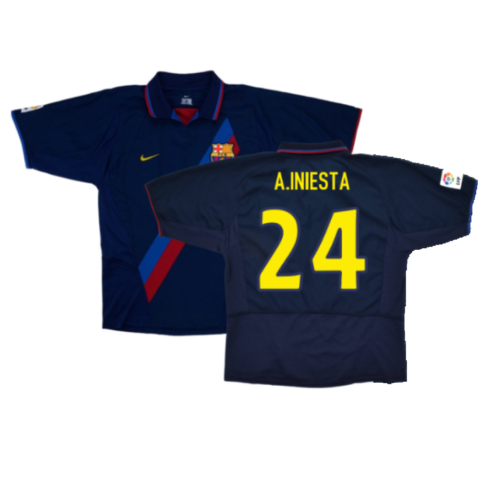 Barcelona 2003-04 Third Shirt (L) (Fair) (A.Iniesta 24)_0