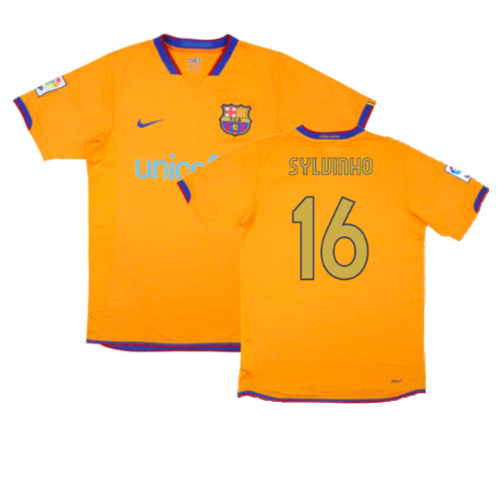 Barcelona 2006-07 Away Shirt (L) (Good) (Sylvinho 16)_0