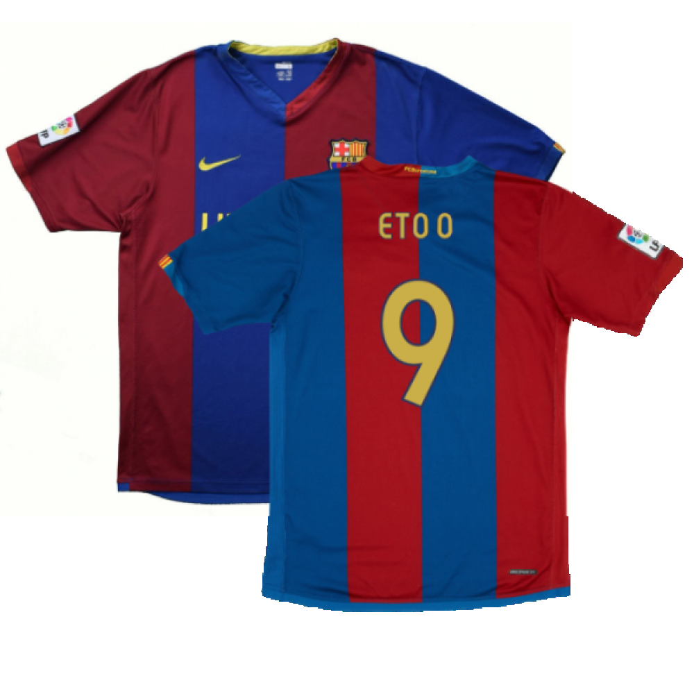 Barcelona 2006-07 Home Shirt (M) (Very Good) (Eto O 9)_0