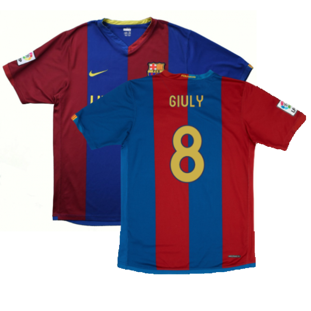 Barcelona 2006-07 Home Shirt (L) (Very Good) (Giuly 8)_0