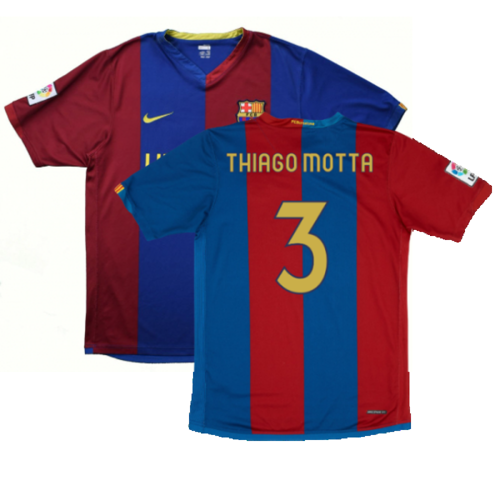 Barcelona 2006-07 Home Shirt (S) (Good) (Thiago Motta 3)_0