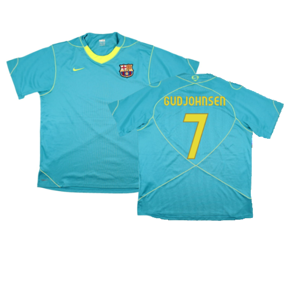 Barcelona 2007-08 Nike Training Shirt (M) (Good) (Gudjohnsen 7)_0