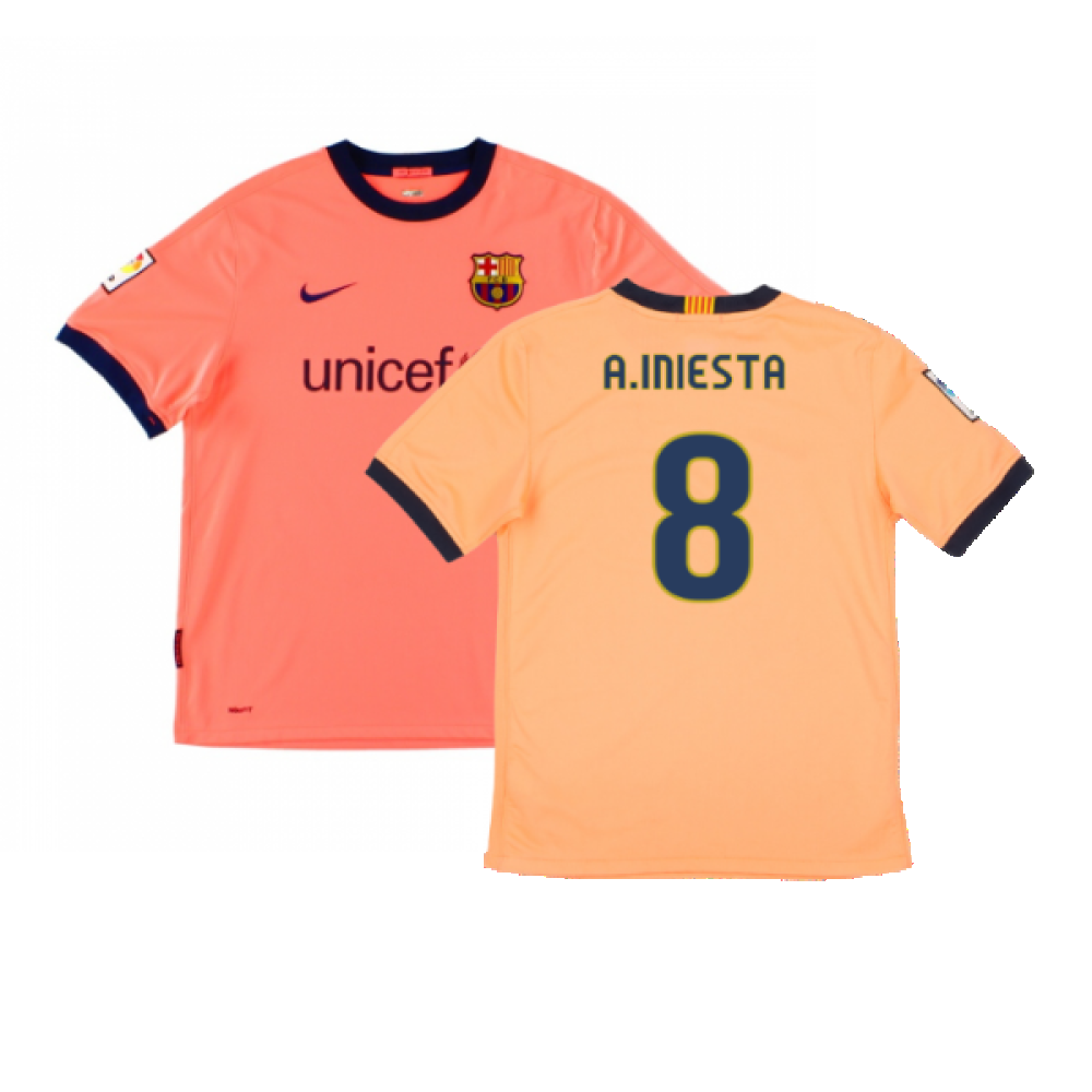 Barcelona 2009-10 Away Shirt (S) (Excellent) (A.Iniesta 8)_0