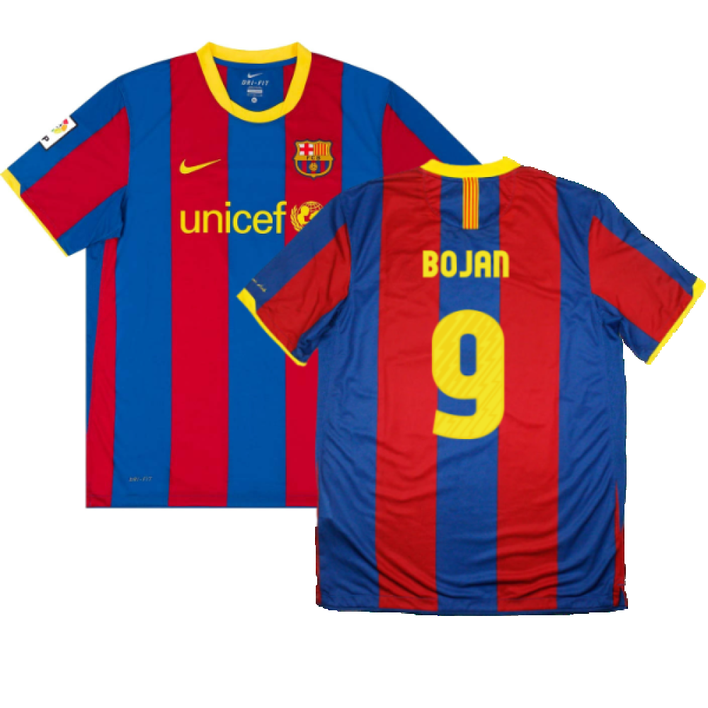 Barcelona 2010-11 Home Shirt (L) (Very Good) (Bojan 9)_0