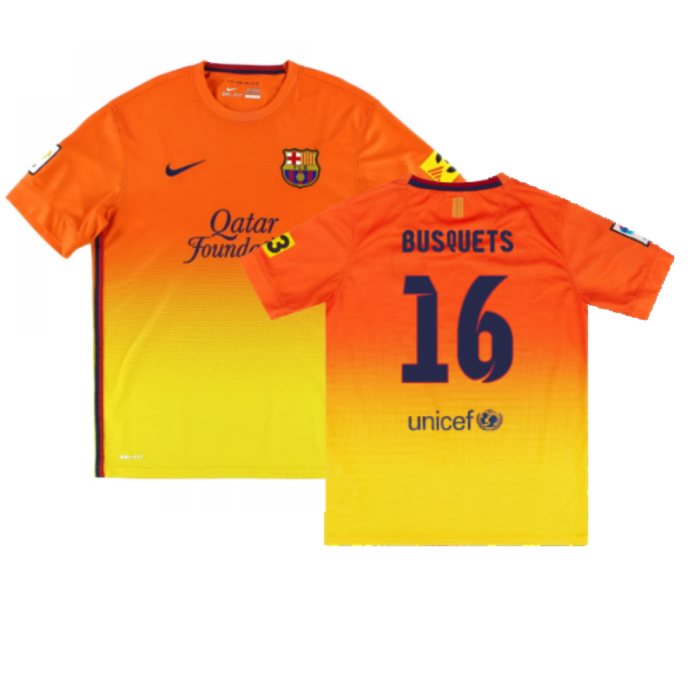 Barcelona 2012-13 Away Shirt (Very Good) (Busquets 16)_0