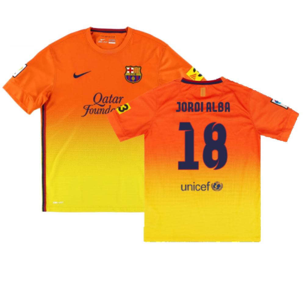 Barcelona 2012-13 Away Shirt (Very Good) (Jordi Alba 18)_0