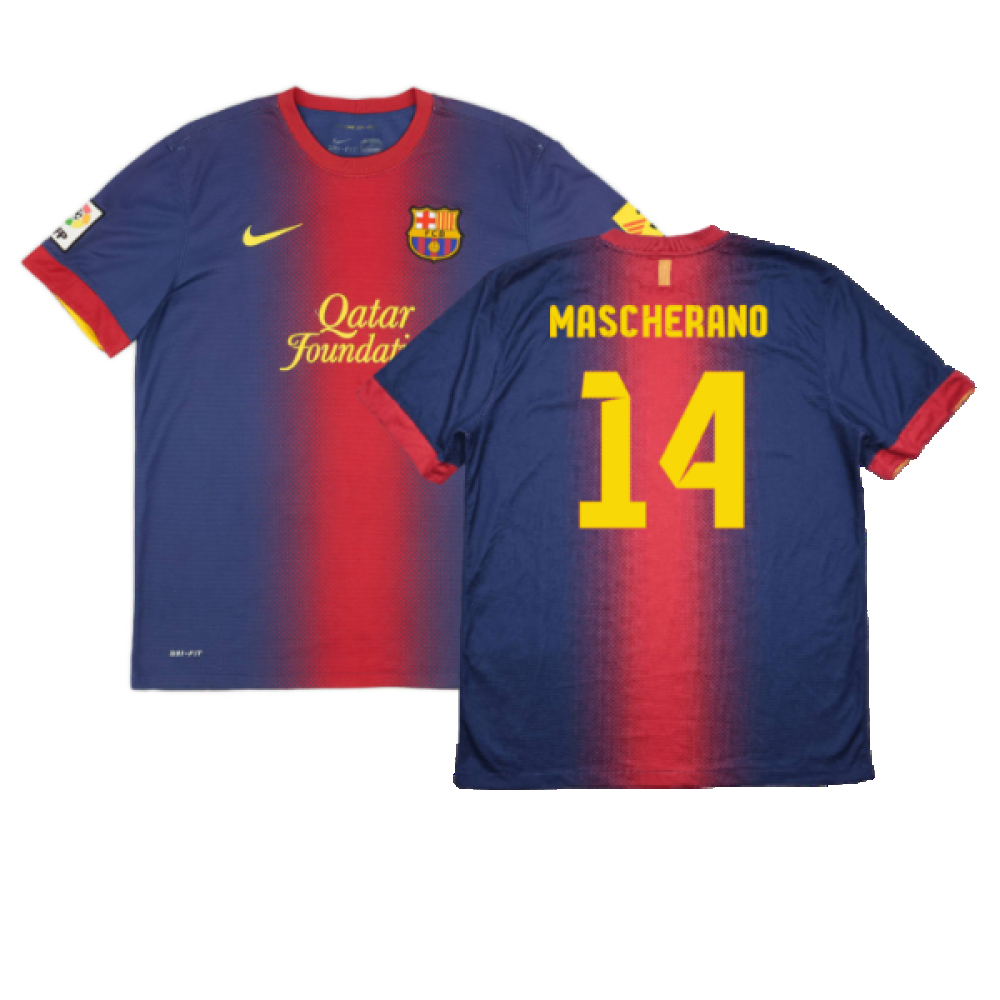 Barcelona 2012-13 Home Shirt (L) (Good) (Mascherano 14)_0