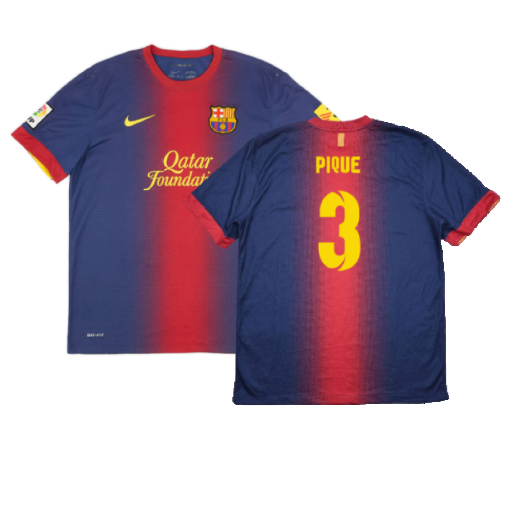 Barcelona 2012-13 Home Shirt (L) (Good) (Pique 3)_0