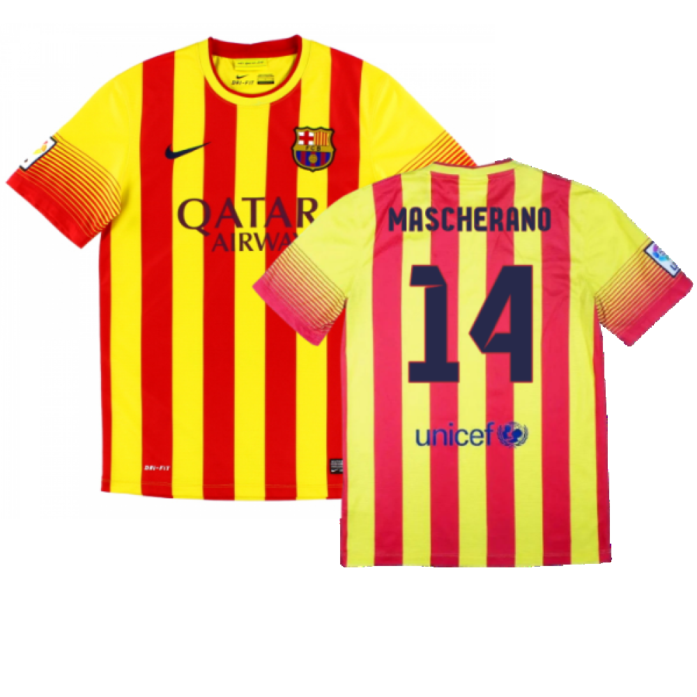 Barcelona 2013-14 Away Shirt (S) (Excellent) (Mascherano 14)_0