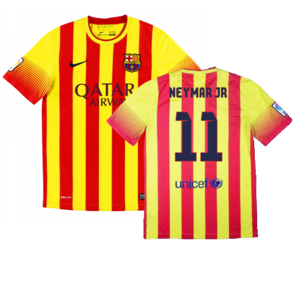 Barcelona 2013-14 Away Shirt (S) (Excellent) (Neymar Jr 11)_0