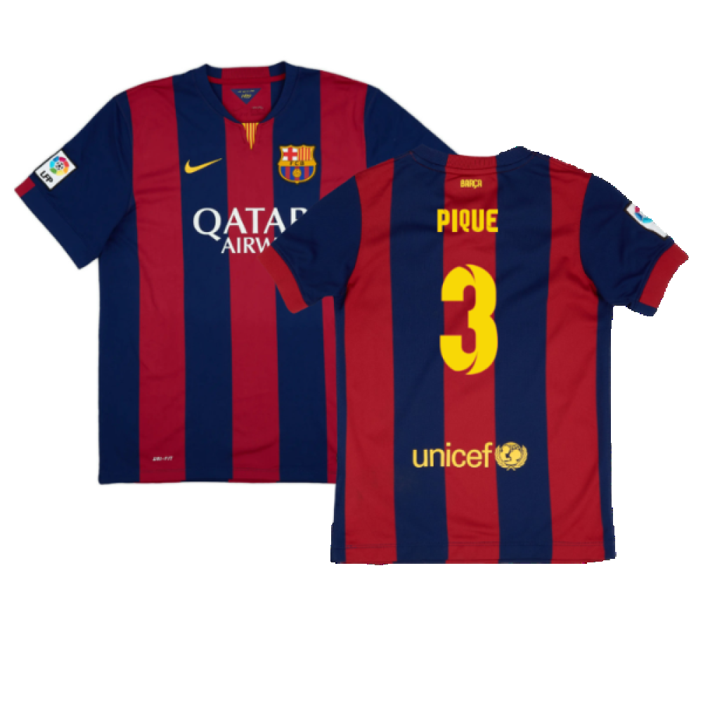 Barcelona 2014-15 home shirt (L) (Mint) (Pique 3)_0