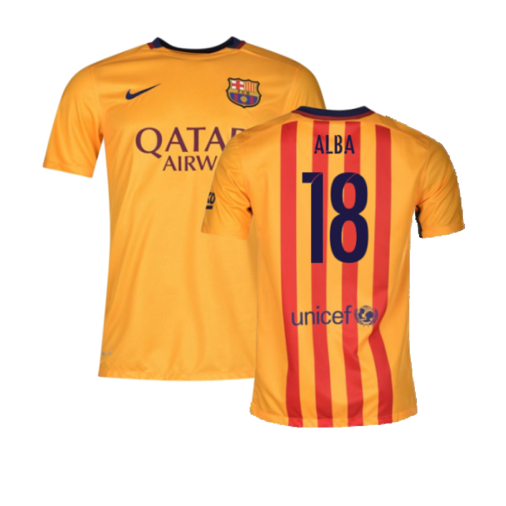 Barcelona 2015-16 Away Shirt (MB) (Mint) (Alba 18)_0