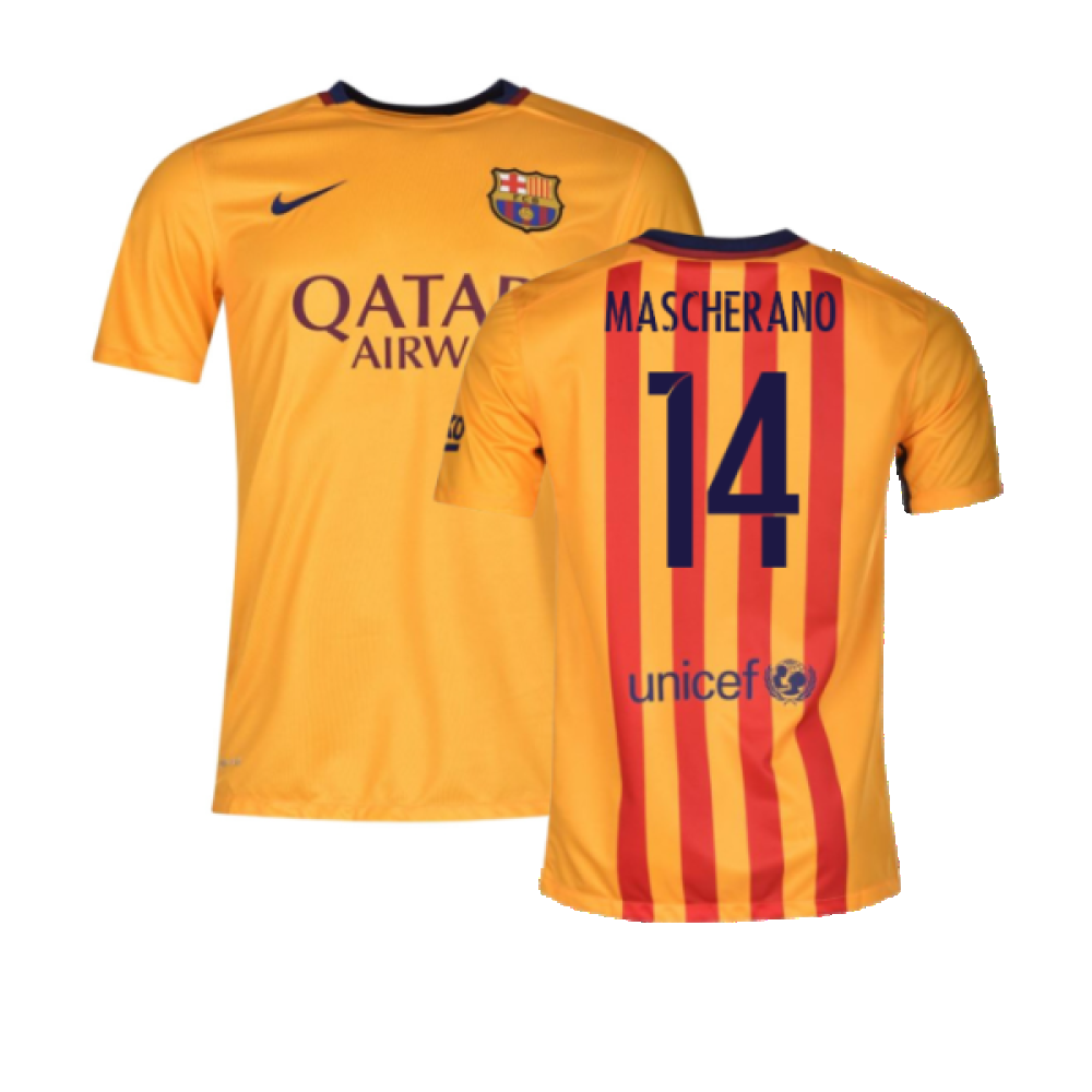 Barcelona 2015-16 Away Shirt (MB) (Mint) (Mascherano 14)_0