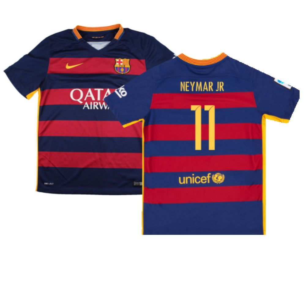 Barcelona 2015-16 Home Shirt (2XL) (Mint) (Neymar JR 11)_0