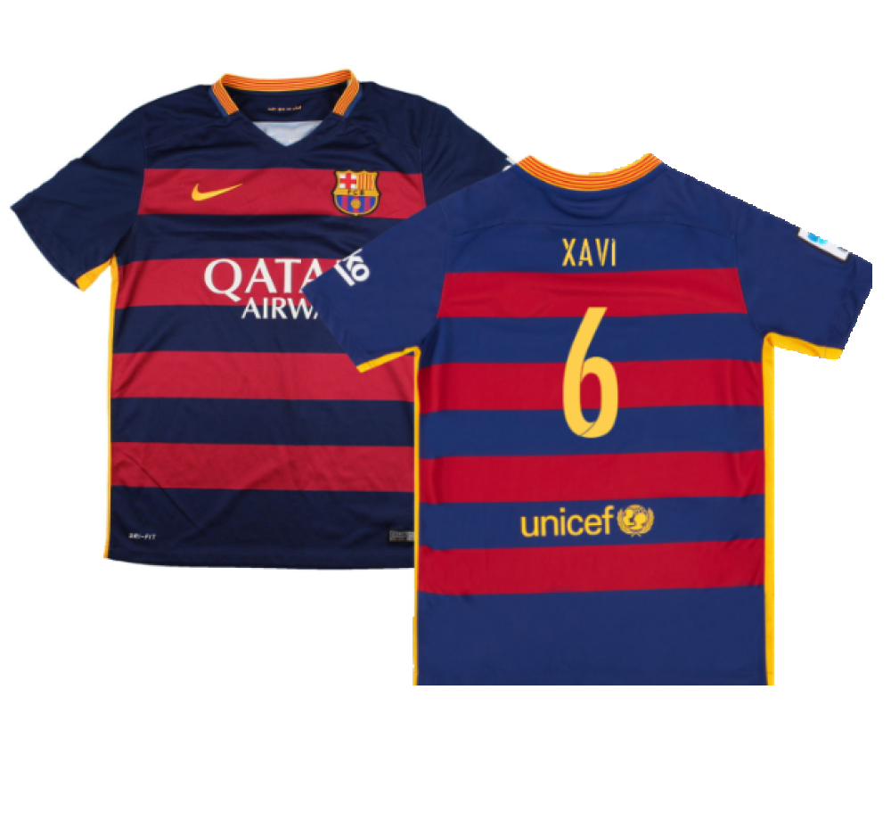 Barcelona 2015-16 Home Shirt (2XL) (Mint) (Xavi 6)_0