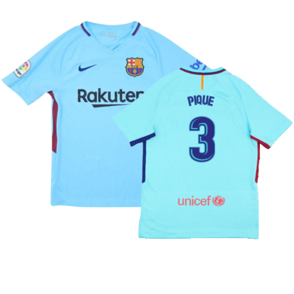 Barcelona 2017-18 Away Shirt (2XL) (Very Good) (Pique 3)_0