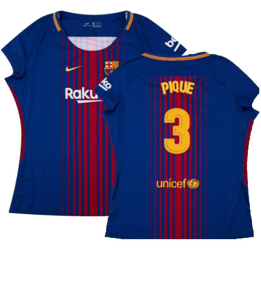 Barcelona 2017-18 Home Shirt (Womens) (XL) (Mint) (Pique 3)_0