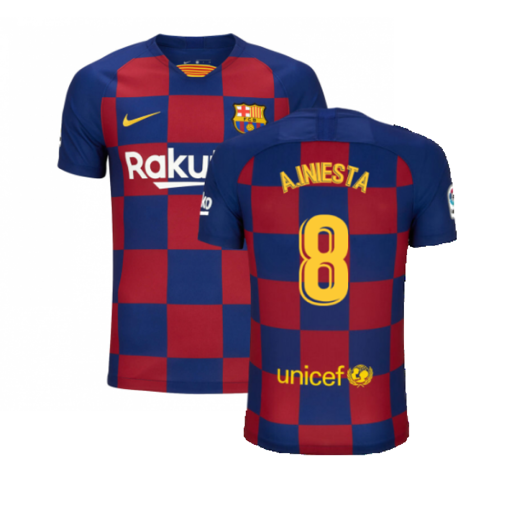 Barcelona 2019-20 Home Shirt (S) (BNWT) (A.INIESTA 8)_0